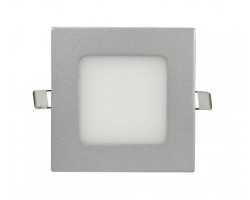 Downlight panel LED Cuadrado 120x120mm Gris Plata 7W 